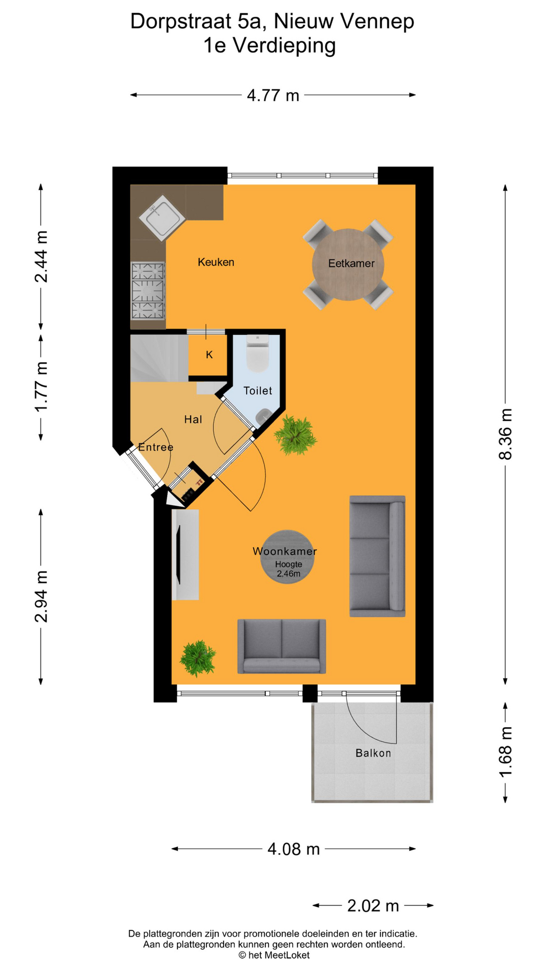 Dorpstraat 5 A, 2152 BA Nieuw-vennep map